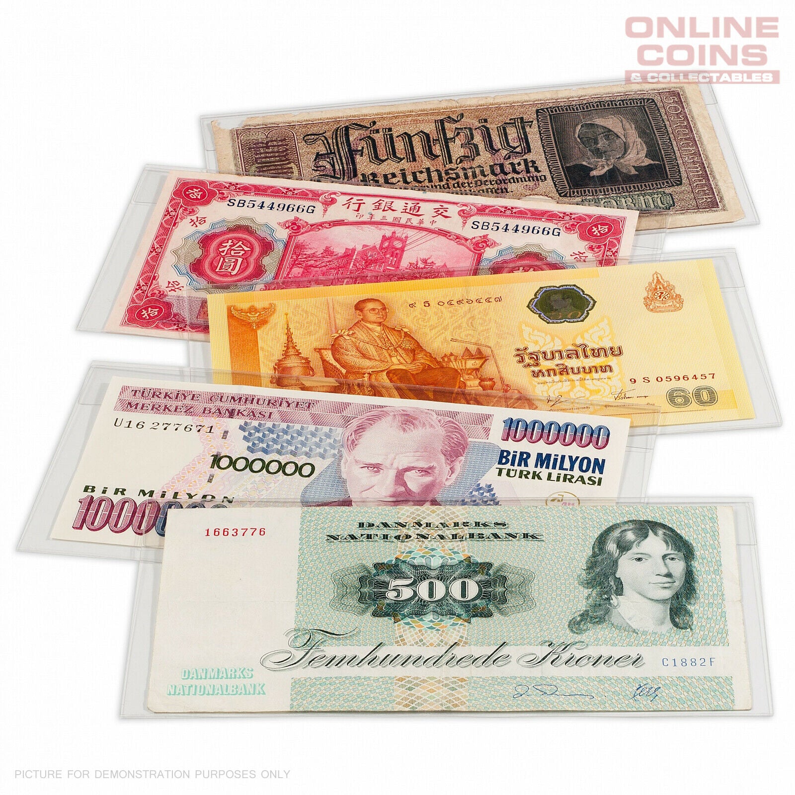 Lighthouse Basic Bank Note Sleeves 170mm x 86mm - 50 Pack